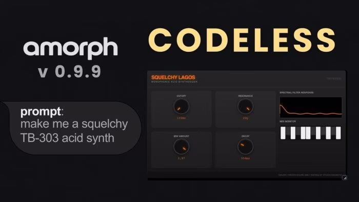 Amorph Text-to-DSP Plugin Update Adds Custom UI & MIDI Tools