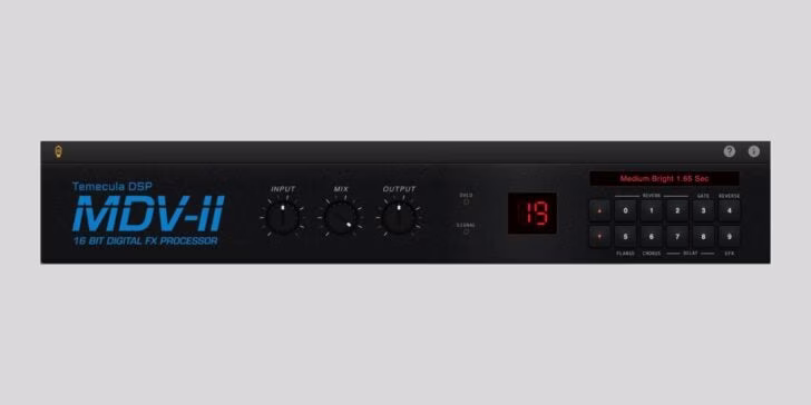 Free Alesis Midiverb II plugin 2026 — MDV-II by Temecula DSP