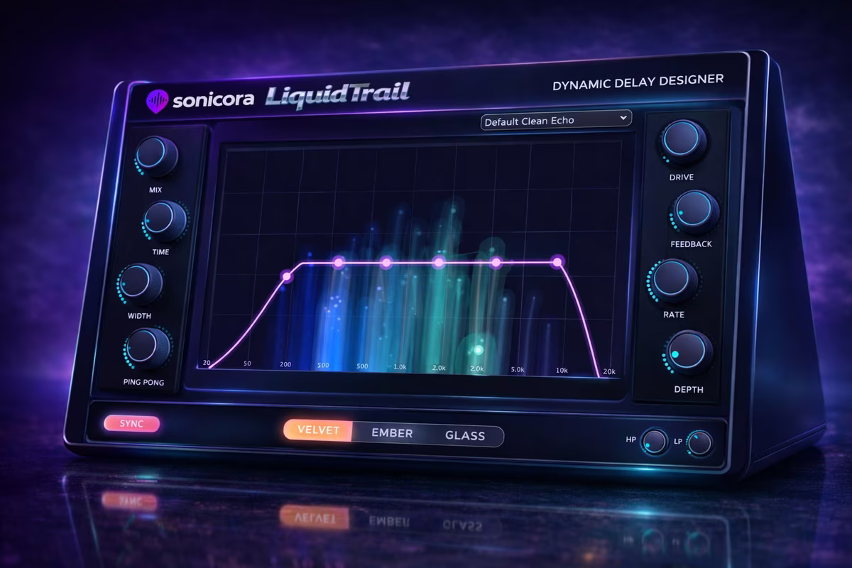 Free delay plugin Mac 2026 — Sonicora Liquid Trail