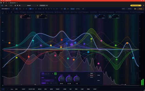 semedoEQ interface with 24-band equalizer layout