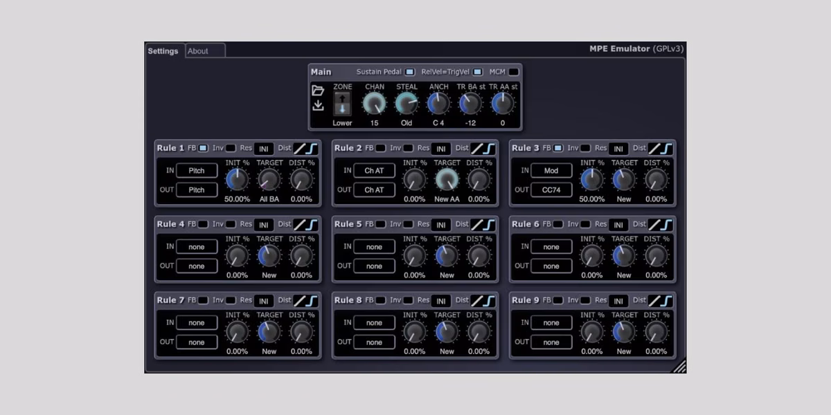 MPE Emulator interface screenshot