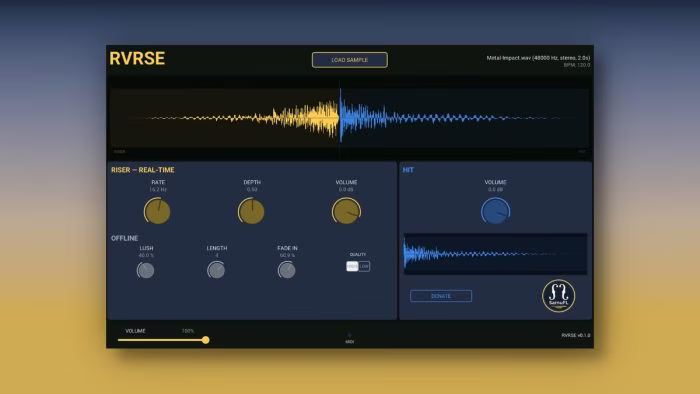 Free Reverse Reverb Plugin 2026: RVRSE for VST3, AU & CLAP