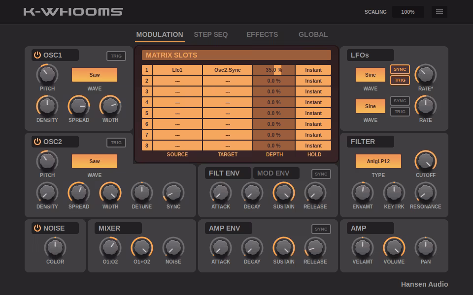 Free Subtractive Synth 2026: Hansen Audio K-Whooms Plugin