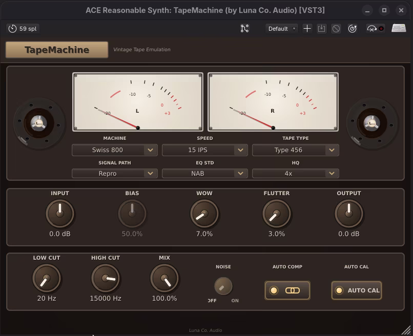 Free Tape Emulation Plugin 2026 — TapeMachine by Dusk