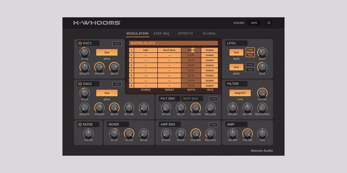 K-Whooms free synth 2026 — virtual analog VST3 for Win/Linux
