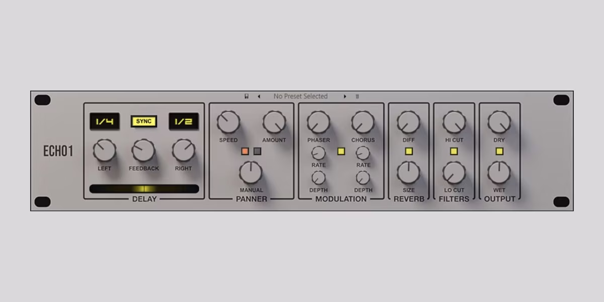 voidDSP releases Echo1 — FREE modulated stereo delay plugin
