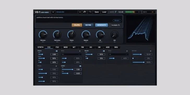 VS-1 Versa Synth main GUI screenshot