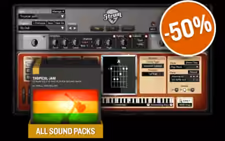 Applied Acoustics Systems Tropical Jam Strum GS-2 Soundpack [Synth Presets] - Sample Pack Artwork