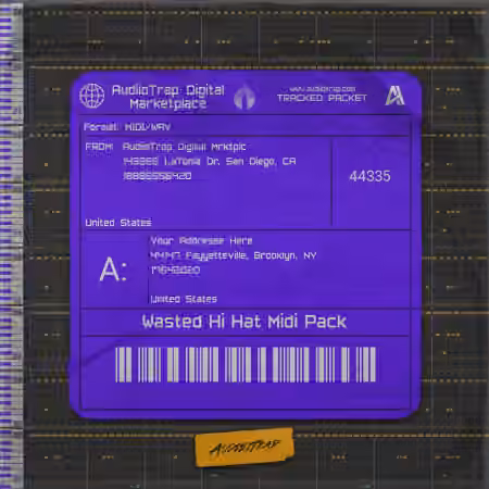 ATDM x @prodbybeighk Wasted Hi Hat Midi Pack [WAV, MiDi] - Sample Pack Artwork