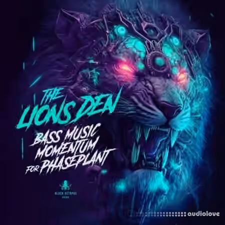 Black Octopus Sound The Lions Den Bass Music Momentum for Phase Plant [Synth Presets] - Sample Pack Artwork