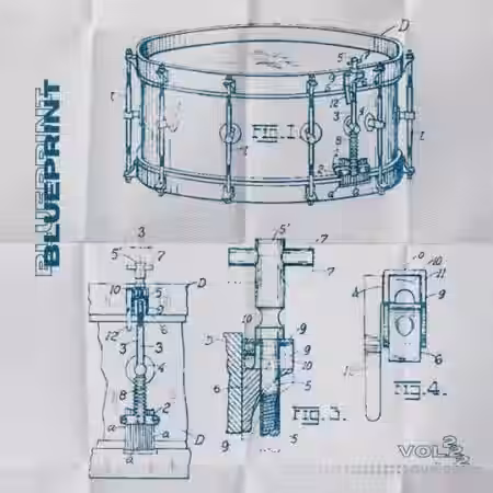 Cashmere Brown Blueprint Drum Kit Vol.2 [WAV] - Sample Pack Artwork