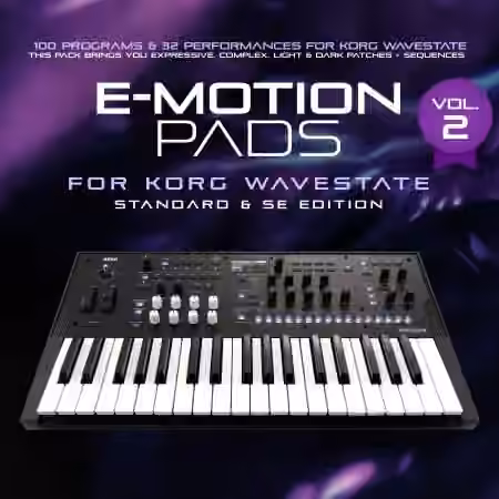 co5ma Korg Wavestate Sound Bank e-Motion Pads Vol.2 [Synth Presets] - Sample Pack Artwork