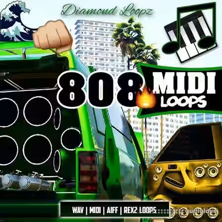 Diamond Loopz 808 Midi Loop Pack [WAV, MiDi, REX, AiFF] - Sample Pack Artwork