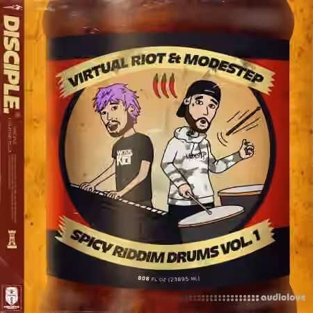 Disciple Samples Virtual Riot x Modestep Spicy Riddim Drums Vol.1 [WAV] - Sample Pack Artwork