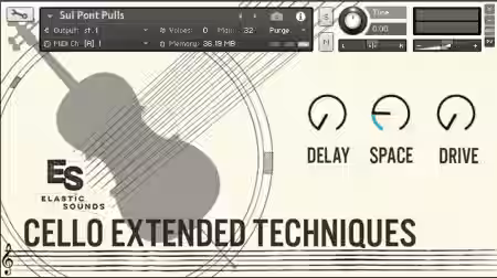 Elastic Sounds Cello Extended Techniques v1.1 [KONTAKT] - Sample Pack Artwork