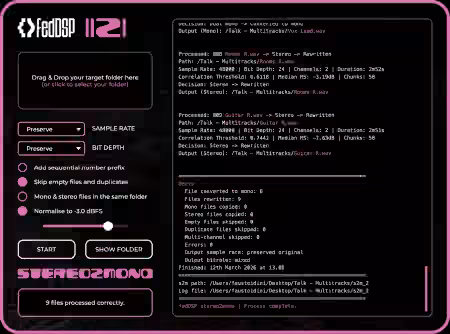 fedDSP Stereo2Mono v1.0.5 [MacOSX] - Sample Pack Artwork