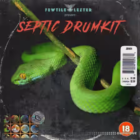 Fewtile x Lezter Septic Drum Kit [WAV] - Sample Pack Artwork