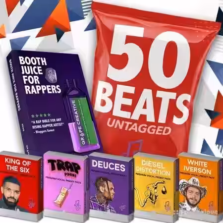 Grape Creative Complete Rapper bundle - 50 Beats + 5 Vocal Presets + Handbook [WAV, Synth Presets] - Sample Pack Artwork