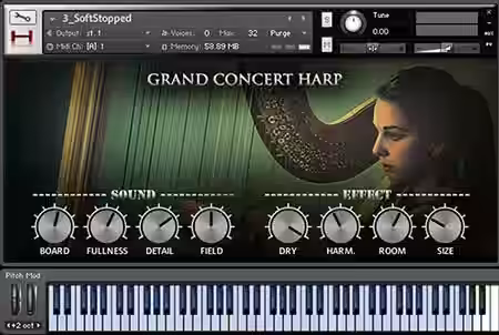 Hephaestus Sounds Grand Concert Harp [KONTAKT] - Sample Pack Artwork