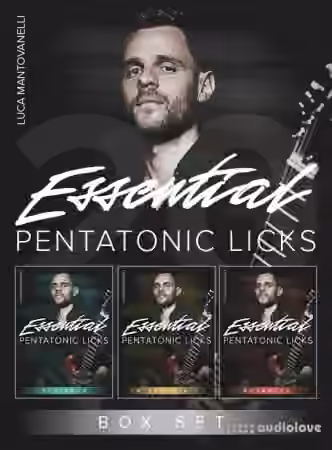 JTC Guitar Luca Mantovanelli 20 Essential Pentatonic Licks: Box Set [TUTORiAL] - Sample Pack Artwork