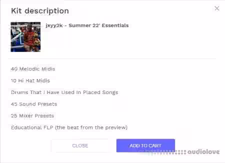 jxyy2k Summer 22' Essentials [WAV, MiDi, Synth Presets, DAW Templates] - Sample Pack Artwork