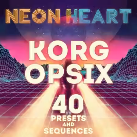 LFO Store Korg Opsix Neon Heart 40 Presets and Sequences [Synth Presets] - Sample Pack Artwork
