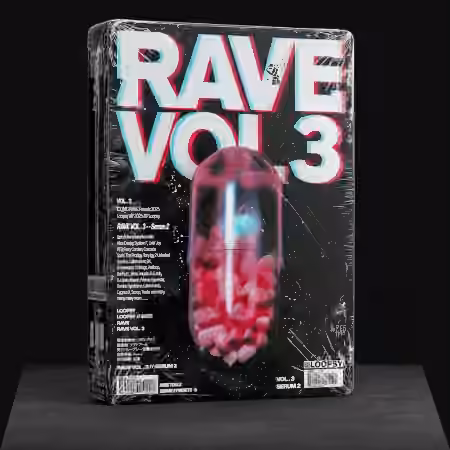 Loopsy RAVE Vol.3 [MiDi, Synth Presets] - Sample Pack Artwork