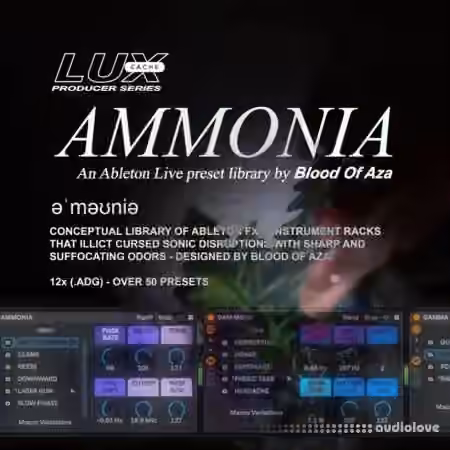 Lux Cache LC Producer Series : 'AMMONIA' BY BLOOD OF AZA [Synth Presets] - Sample Pack Artwork