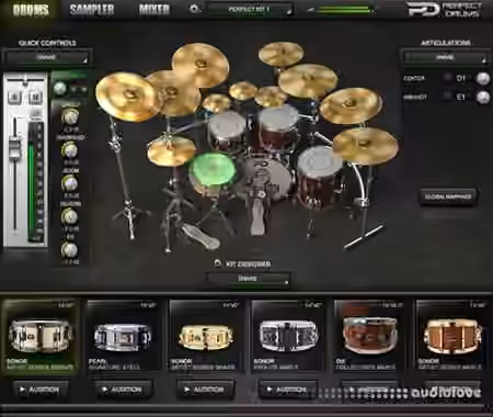 Naughty Seal Audio Perfect Drums Factory Library v1.6.0 - Sample Pack Artwork