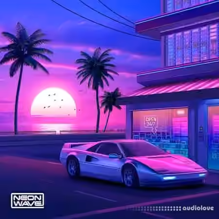 Neon Wave Electric Sunset - Synthetic Anthems [WAV] - Sample Pack Artwork