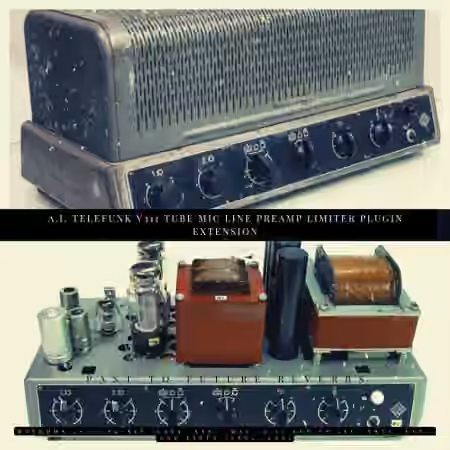 PastToFutureReverbs A.I. TELEFUNK V311 Tube Mic Line Preamp Limiter Plugin Extension - Sample Pack Artwork