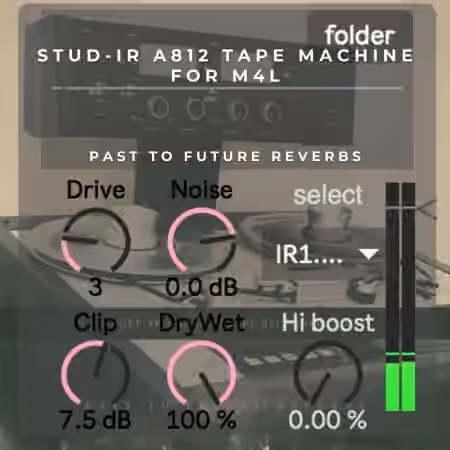 PastToFutureReverbs StudIR A812 Tape Machine Plugin for Ableton Live! [Max for Live] - Sample Pack Artwork