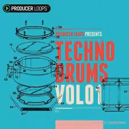Producer Loops Techno Drums Vol.1 [WAV, MiDi, REX] - Sample Pack Artwork