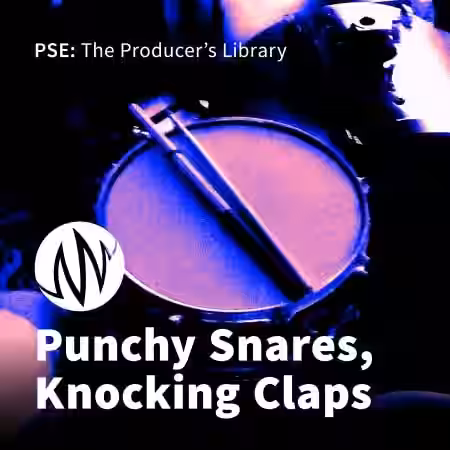 PSE: The Producers Library Punchy Snares, Knocking Claps [WAV] - Sample Pack Artwork