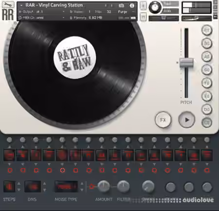 Rattly And Raw The Vinyl Carving Station [KONTAKT] - Sample Pack Artwork