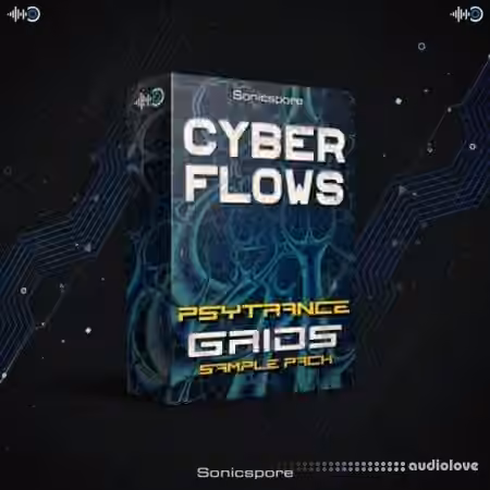 Sonicspore CYBER FLOWS Psytrance Grids [WAV, MiDi] - Sample Pack Artwork