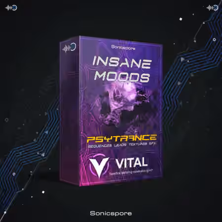Sonicspore INSANE MOODS Psytrance (Vital) [Synth Presets] - Sample Pack Artwork