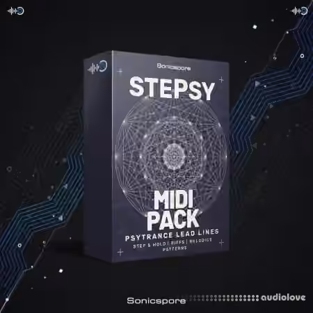 Sonicspore STEPSY Psytrance Lead Lines [WAV, MiDi, Synth Presets] - Sample Pack Artwork