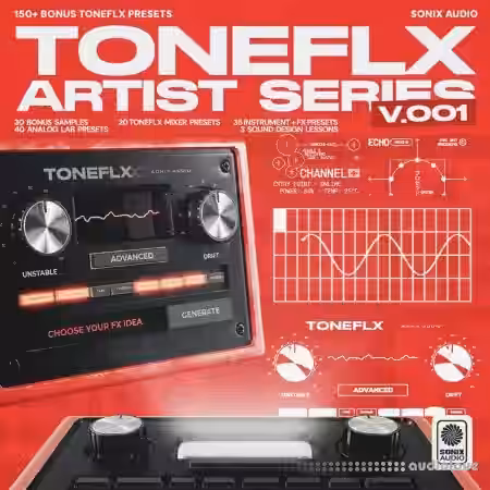 SoniX Audio TONEFLX Artist Series V001 [WAV, MiDi, Synth Presets] - Sample Pack Artwork