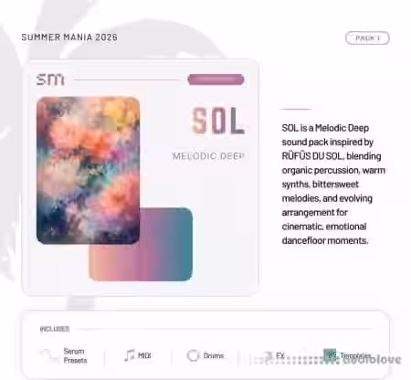 Sounds Mania Sol Melodic Deep [WAV, MiDi, Synth Presets, DAW Templates] - Sample Pack Artwork