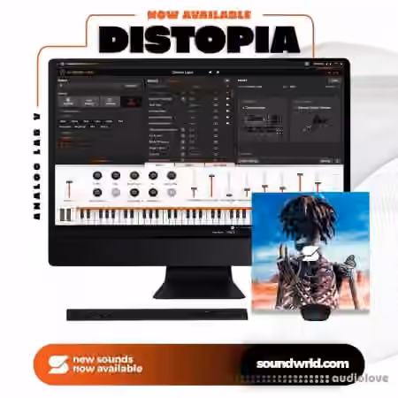 Soundwrld Dystopia (Analog Lab V Bank + One Shot Kit) [WAV, MiDi, Synth Presets] - Sample Pack Artwork