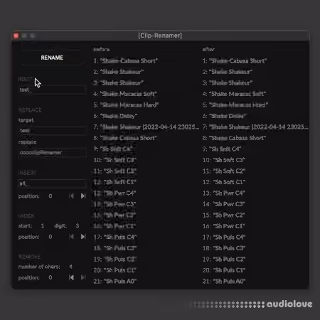 Suzuki Kentaro M4L Clip-Renamer [Max for Live] - Sample Pack Artwork