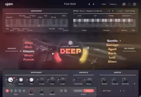 UJAM Virtual Drummer DEEP v2.1.1 [WiN, MacOSX] - Sample Pack Artwork