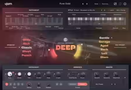 UJAM Virtual Drummer Deep v2.4.1 Fixed [WiN] - Sample Pack Artwork