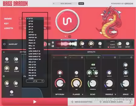 Unison Bass Dragon v1.4.46 [WiN, MacOSX] - Sample Pack Artwork