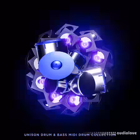 Unison Drum and Bass MIDI Drum Collection [MiDi] - Sample Pack Artwork