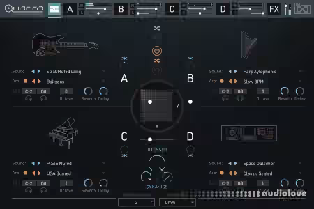 UVI Quadra Muted and Harmonics [Falcon] - Sample Pack Artwork