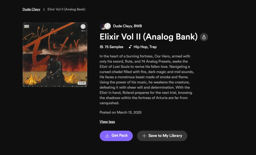 Dude Clayy & BWB | Elixir Vol II Analog Bank 1 Dude Clayy & BWB Elixir Vol II Analog Bank