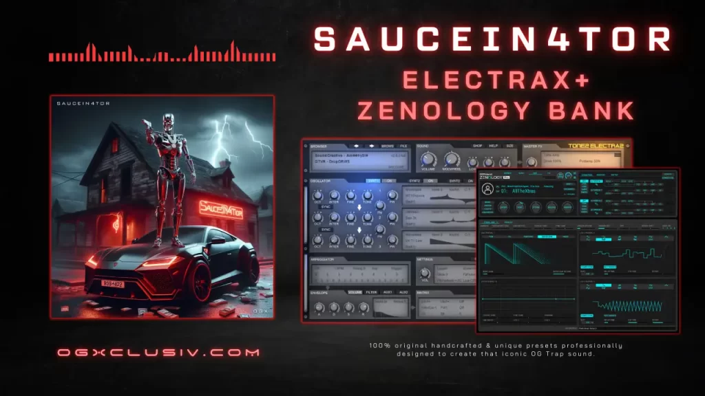 Ogx | SAUCEIN4TOR V4 1 SAUCEIN4TOR V4 (ElectraX Bank, Zenology Bank + Drumkit)