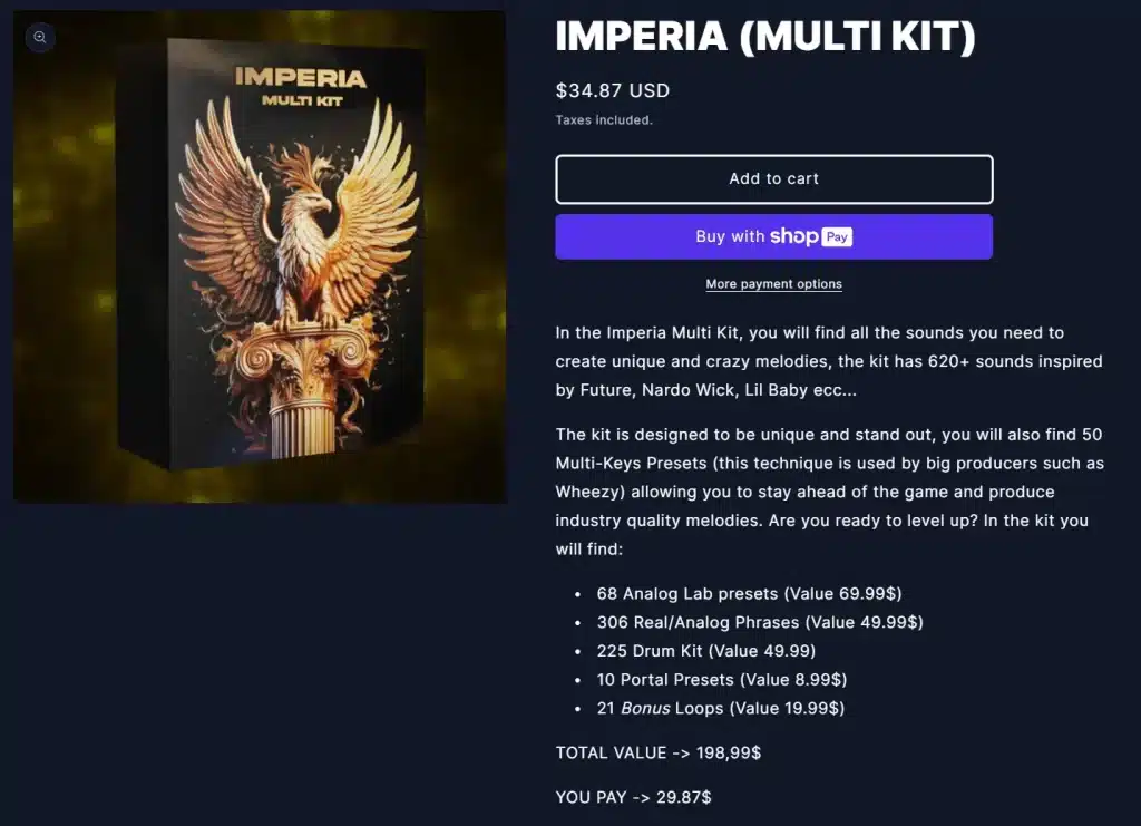PedeBeats | IMPERIA MULTI KIT 1 IMPERIA Multi Kit - 620+ Sounds for Future, Lil Baby & More | PedeBeats